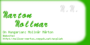 marton mollnar business card